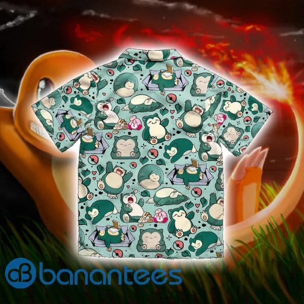 Pokemon Snorlax Short Sleeves Hawaiian Shirt Summer Shirt Product Photo