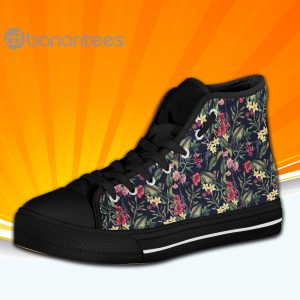 Poppy Floral High Top Canvas Shoes Sneakers For Men And Women Product Photo