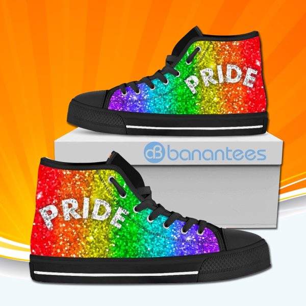 Pride Gay Rainbow High Top Canvas Shoes Sneakers For Men And Women Product Photo