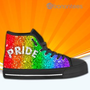 Pride Gay Rainbow High Top Canvas Shoes Sneakers For Men And Women Product Photo