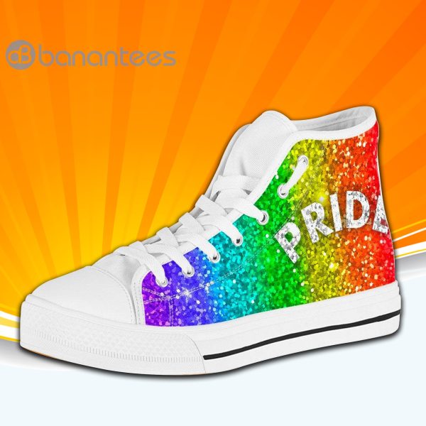 Pride Gay Rainbow High Top Canvas Shoes Sneakers For Men And Women Product Photo