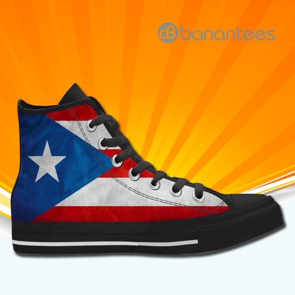 Puerto Rico Flag High Top Canvas Shoes Sneakers For Men And Women Product Photo