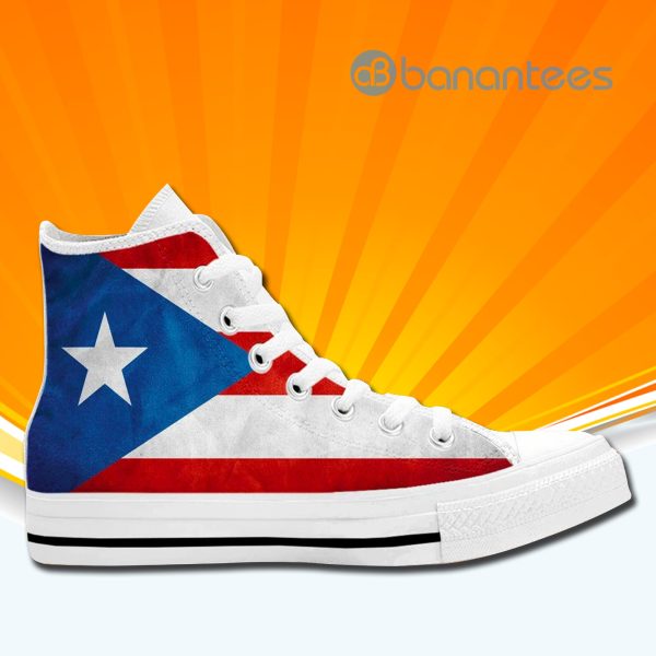 Puerto Rico Flag High Top Canvas Shoes Sneakers For Men And Women Product Photo