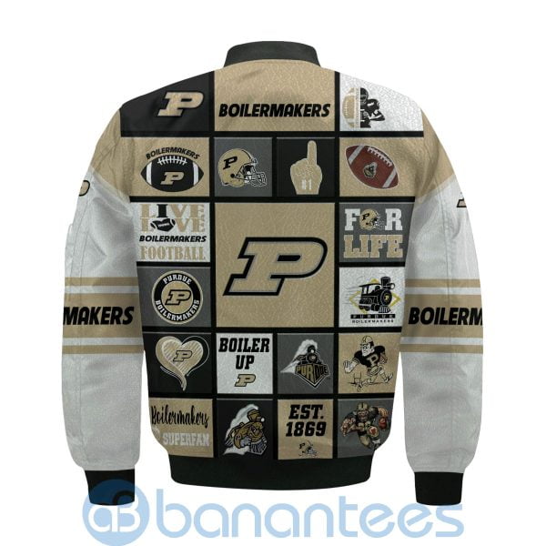 Purdue Boilermakers Custom Name Bomber Jacket Product Photo