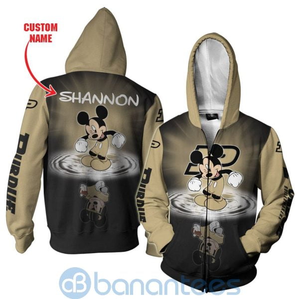 Purdue Boilermakers Disney Mickey Mouse In Water Custom Name 3D All Over Printed Shirt Product Photo