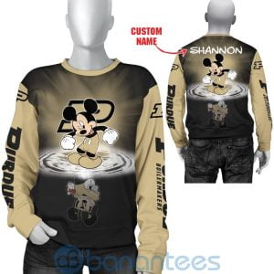 Purdue Boilermakers Disney Mickey Mouse In Water Custom Name 3D All Over Printed Shirt Product Photo