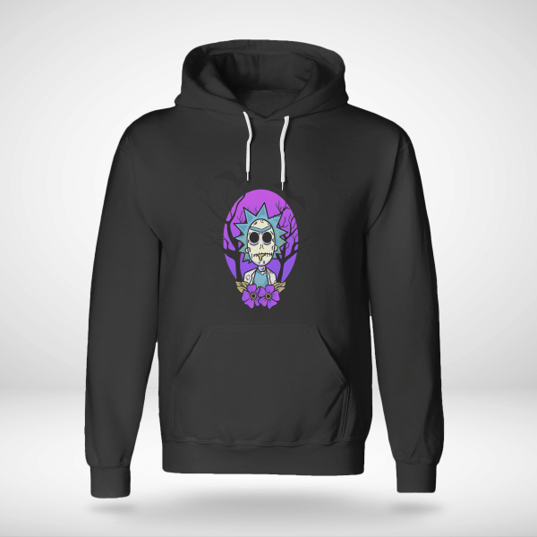 Rick And Morty Purple Moon Halloween Night Halloween Gift Shirt Product Photo