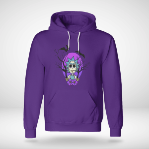 Rick And Morty Purple Moon Halloween Night Halloween Gift Shirt Product Photo