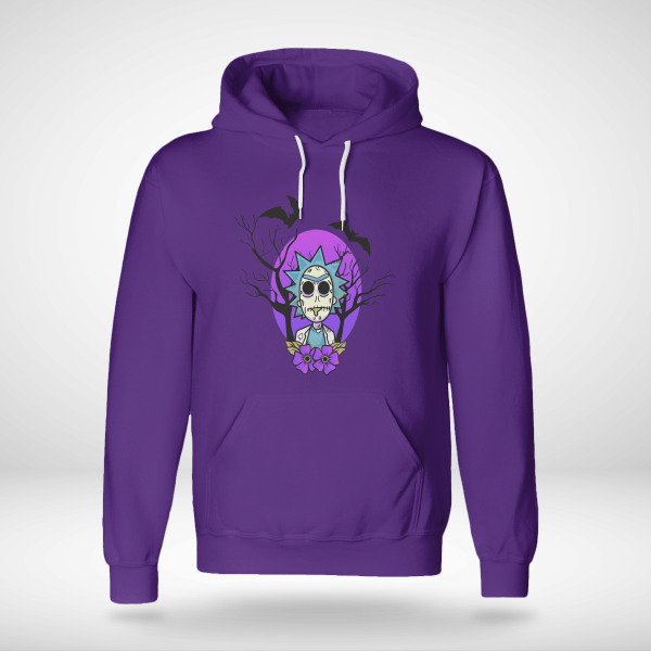 Rick And Morty Purple Moon Halloween Night Halloween Gift Shirt Product Photo