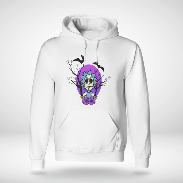 Rick And Morty Purple Moon Halloween Night Halloween Gift Shirt Product Photo