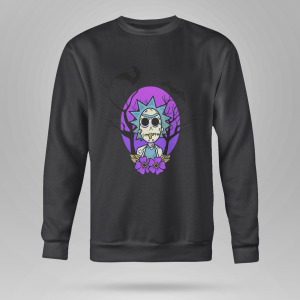 Rick And Morty Purple Moon Halloween Night Halloween Gift Shirt Product Photo