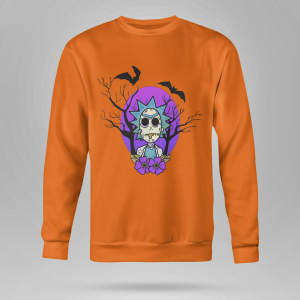 Rick And Morty Purple Moon Halloween Night Halloween Gift Shirt Product Photo