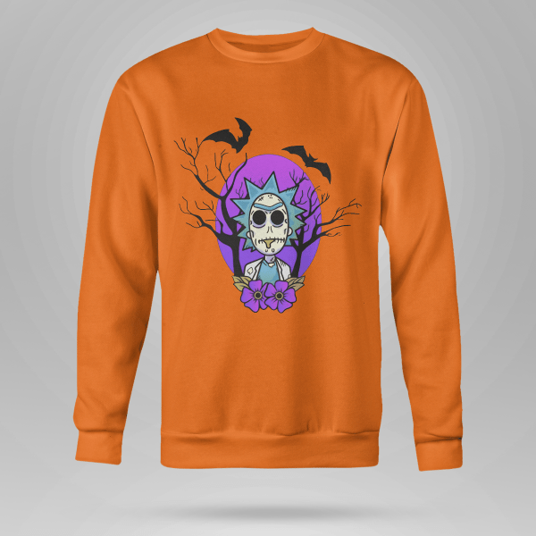 Rick And Morty Purple Moon Halloween Night Halloween Gift Shirt Product Photo