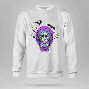 Rick And Morty Purple Moon Halloween Night Halloween Gift Shirt Product Photo
