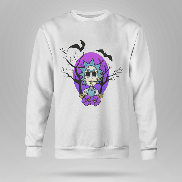 Rick And Morty Purple Moon Halloween Night Halloween Gift Shirt Product Photo
