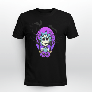 Rick And Morty Purple Moon Halloween Night Halloween Gift Shirt Product Photo
