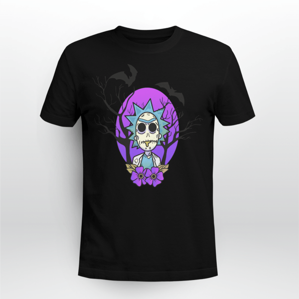 Rick And Morty Purple Moon Halloween Night Halloween Gift Shirt Product Photo