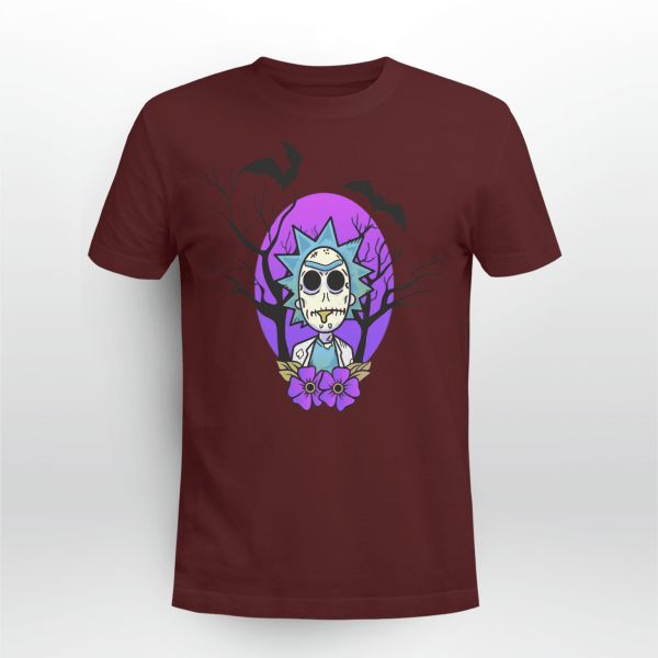 Rick And Morty Purple Moon Halloween Night Halloween Gift Shirt Product Photo