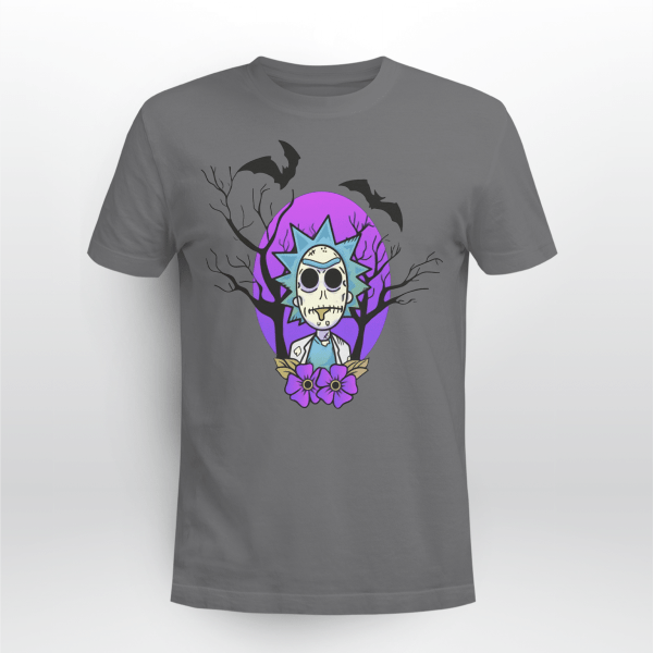 Rick And Morty Purple Moon Halloween Night Halloween Gift Shirt Product Photo