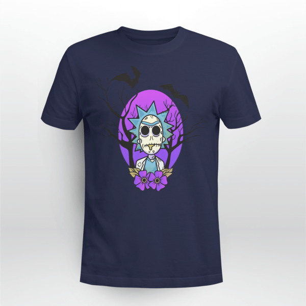 Rick And Morty Purple Moon Halloween Night Halloween Gift Shirt Product Photo