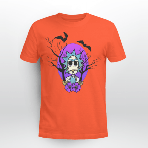 Rick And Morty Purple Moon Halloween Night Halloween Gift Shirt Product Photo