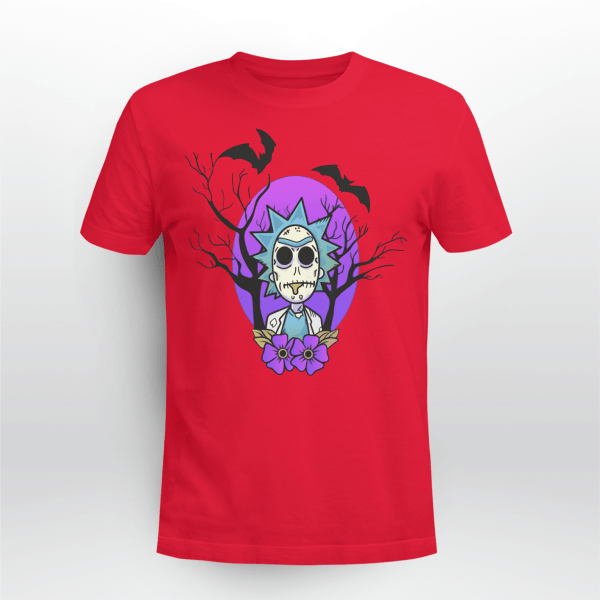 Rick And Morty Purple Moon Halloween Night Halloween Gift Shirt Product Photo