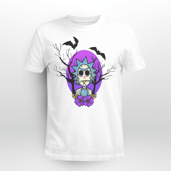 Rick And Morty Purple Moon Halloween Night Halloween Gift Shirt Product Photo