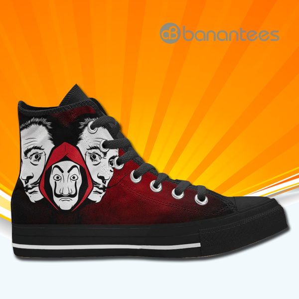 Salvador Dali High Top Canvas Shoes Sneakers For Men And Women Product Photo