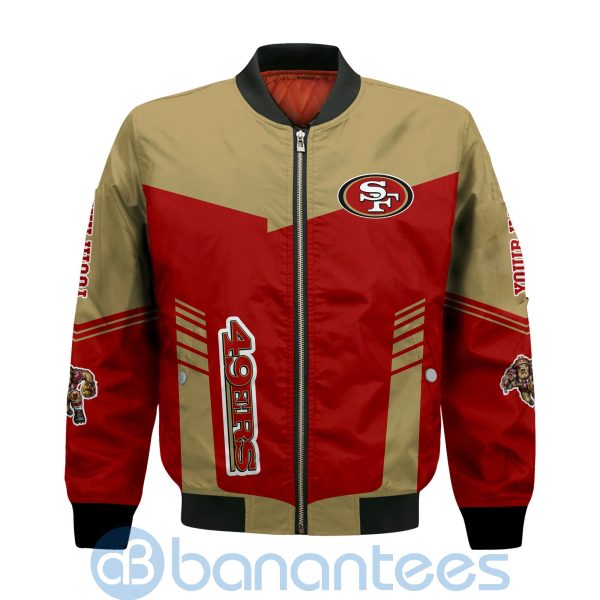 San Francisco 49ers American Football Team Logo Custom Name Bomber Jacket Product Photo