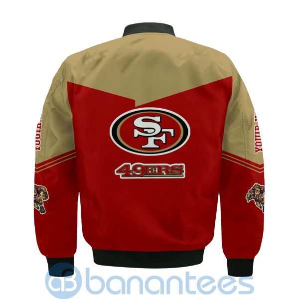 San Francisco 49ers American Football Team Logo Custom Name Bomber Jacket Product Photo