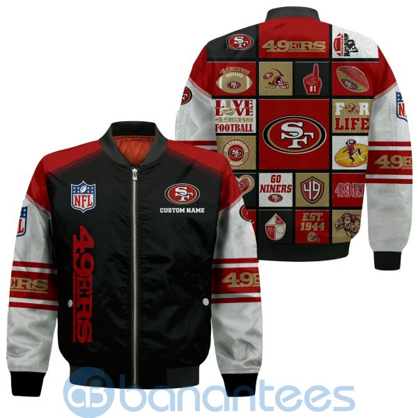 San Francisco 49ers Custom Name Bomber Jacket Product Photo