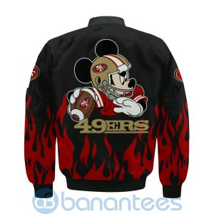 San Francisco 49ers Football Team Logo Disney Mickey Custom Name Bomber Jacket Product Photo