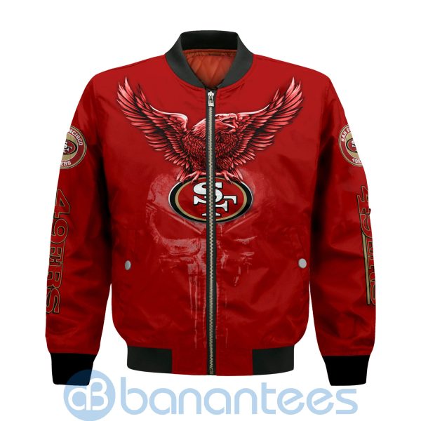 San Francisco 49ers Logo Eagle Skull Bomber Jacket Product Photo