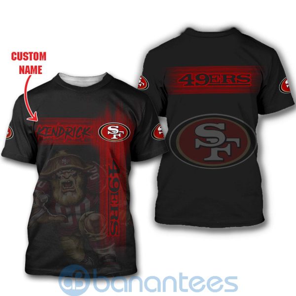 San Francisco 49ers Mascot Custom Name 3D All Over Printed Shirt Product Photo