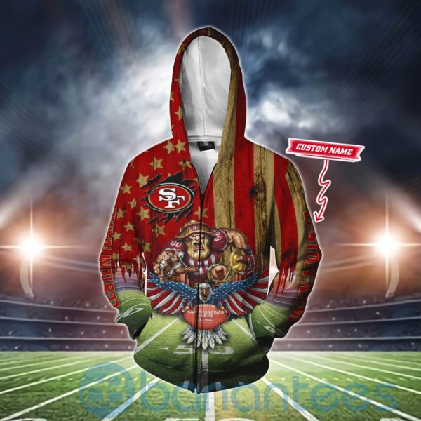 San Francisco 49ers Mascot Eagle Custom Name 3D All Over Printed Shirt Product Photo