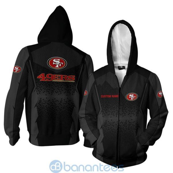 San Francisco 49ers NFL Football Team Custom Name Black 3D All Over Printed Shirt Product Photo