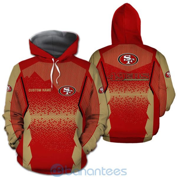 San Francisco 49ers NFL Football Team Custom Name Red 3D All Over Printed Shirt Product Photo