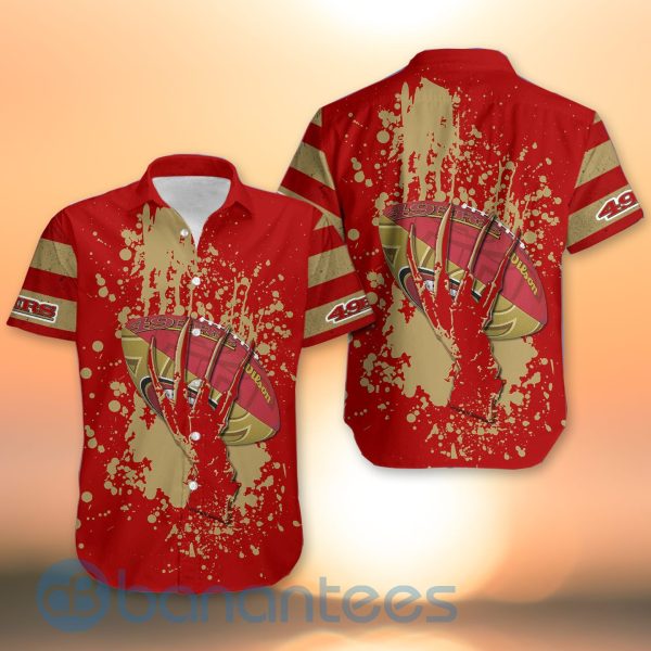 San Francisco 49ers Skull Hand NFL Football Team Logo Ball 3D All Over Printed Shirt Product Photo