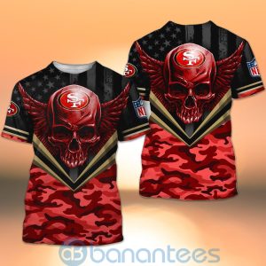 San Francisco 49ers Skull Wings 3D All Over Printed Shirt Product Photo