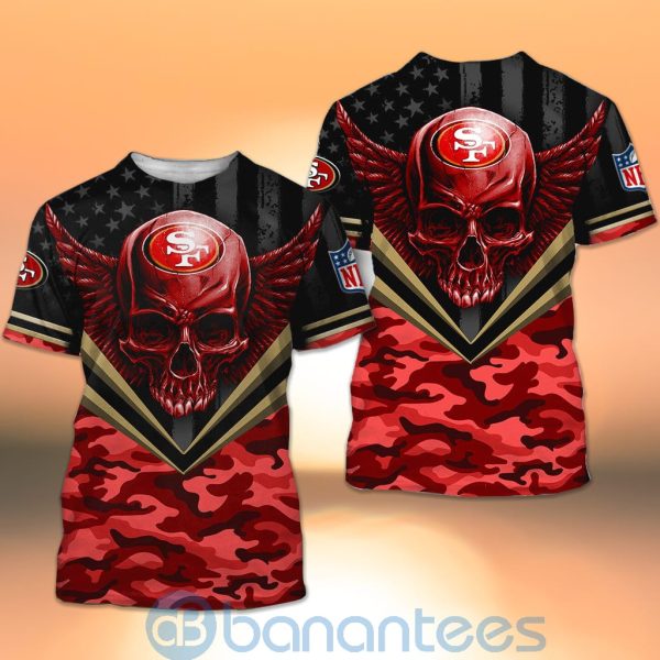 San Francisco 49ers Skull Wings 3D All Over Printed Shirt Product Photo