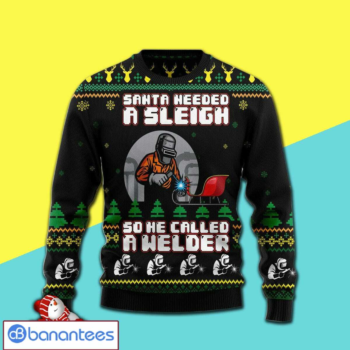 santa-needed-a-sleigh-so-he-called-a-welder-christmas-ugly-sweater-1-atE0i.jpg Santa Needed A Sleigh So He Called A Welder Christmas Ugly Sweater Product Photo