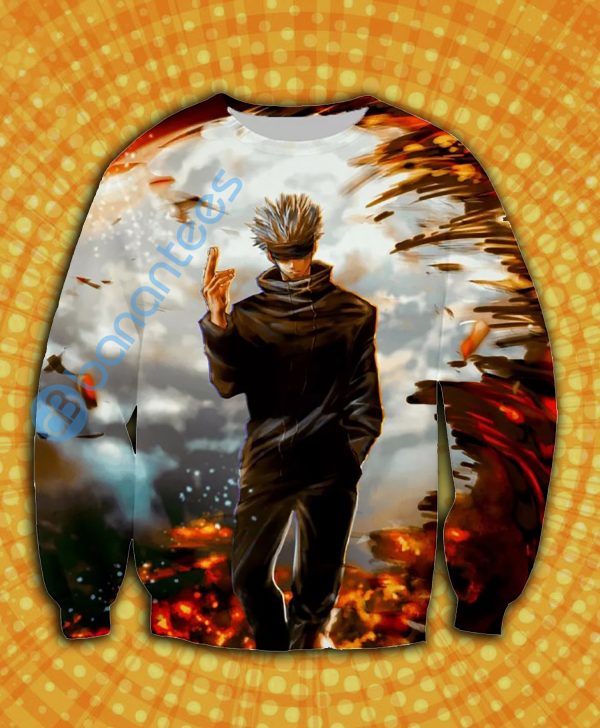 Satoru Gojo Gojo Satoru Record Of Ragnarok Jujutsu Kaisen All Over Printed 3D Sweatshirt - 3D Sweatshirt - Black