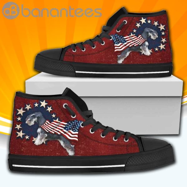 Schnauzer Independence Day High Top Shoes Sport Sneakers For Men And Women Product Photo