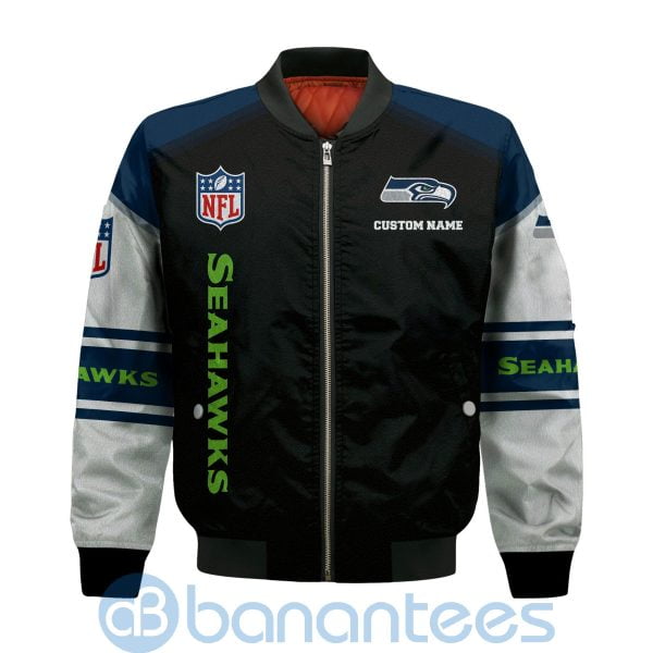 Seattle Seahawks Custom Name Bomber Jacket Product Photo