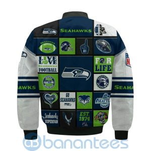 Seattle Seahawks Custom Name Bomber Jacket Product Photo