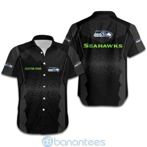 Seattle Seahawks NFL Football Team Custom Name Black 3D All Over Printed Shirt Product Photo