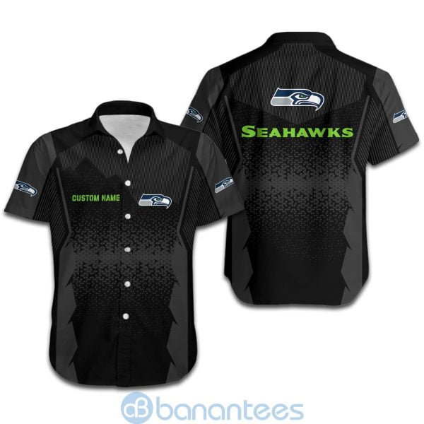 Seattle Seahawks NFL Football Team Custom Name Black 3D All Over Printed Shirt Product Photo