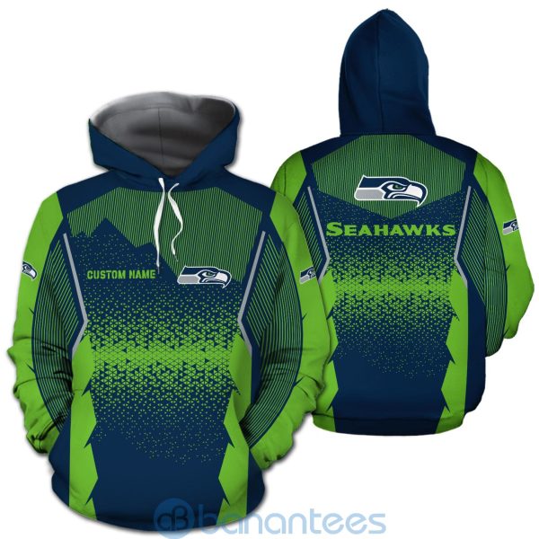 Seattle Seahawks NFL Football Team Custom Name Green 3D All Over Printed Shirt Product Photo
