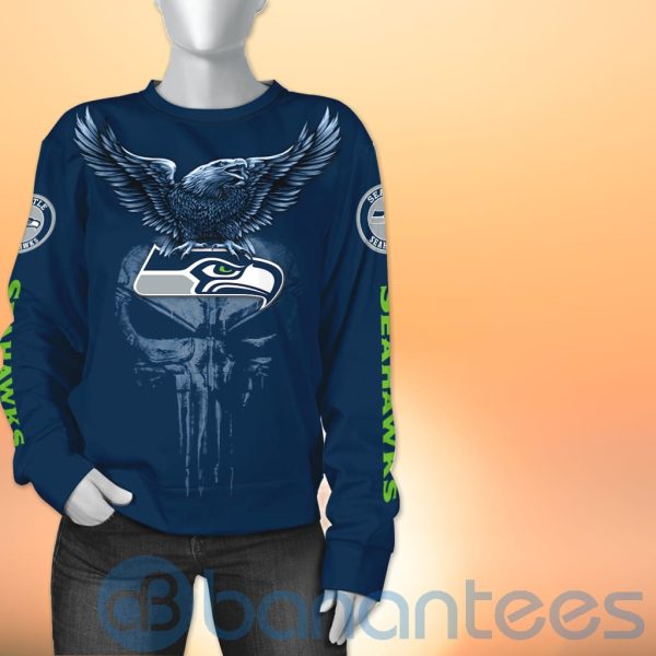 Seattle Seahawks NFL Logo Eagle Skull 3D All Over Printed Shirt Product Photo