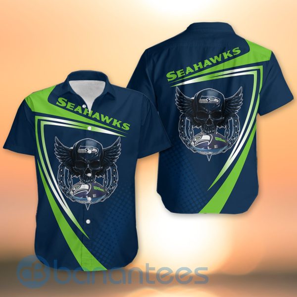 Seattle Seahawks NFL Skull American Football Sporty Design 3D All Over Printed Shirt Product Photo